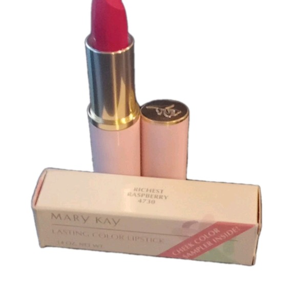 MARY KAY Lasting Color Lipstick ** Richest Raspberry‎ NIB RARE  stocking stuffer - Picture 3 of 5